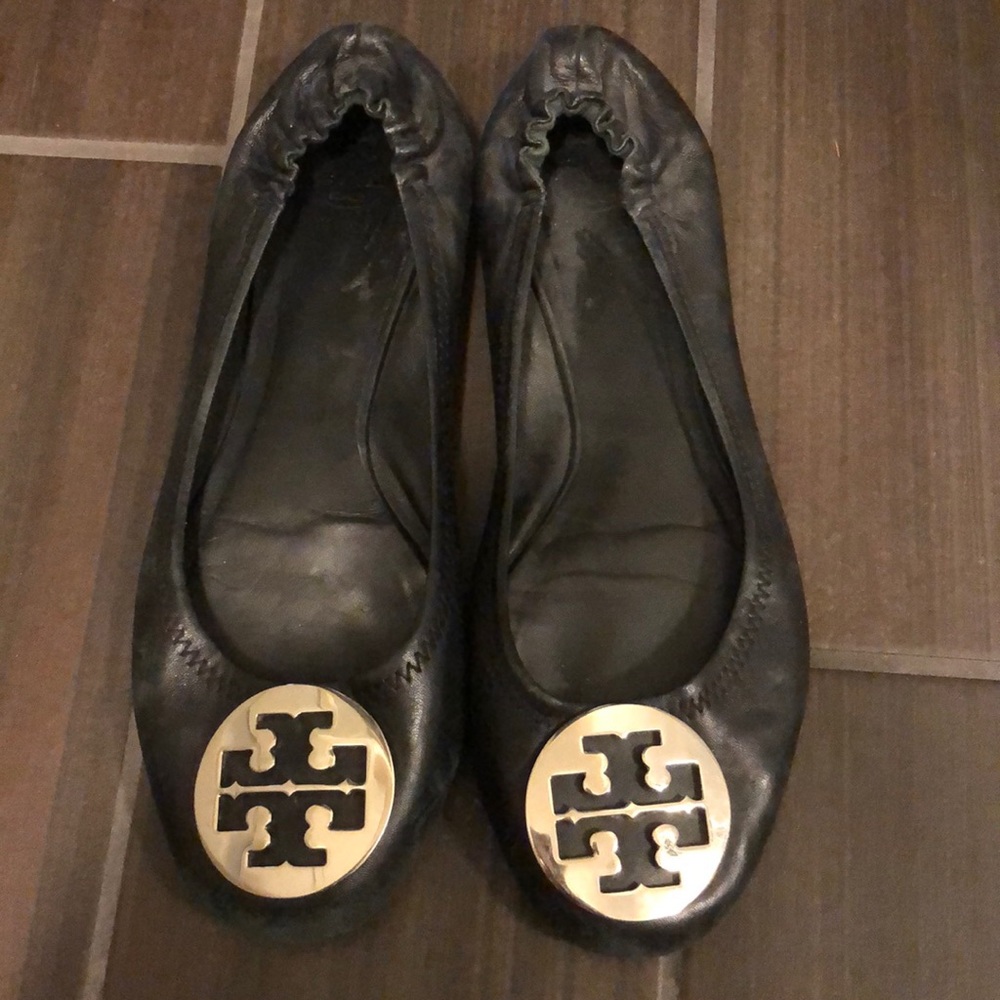 Tory Burch Black Flats size 9